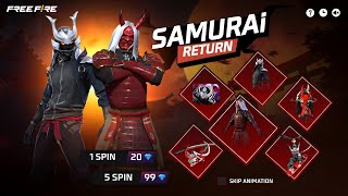 zombie samurai return confirm date🤯 Free Fire New Event BD Server | free fire new event