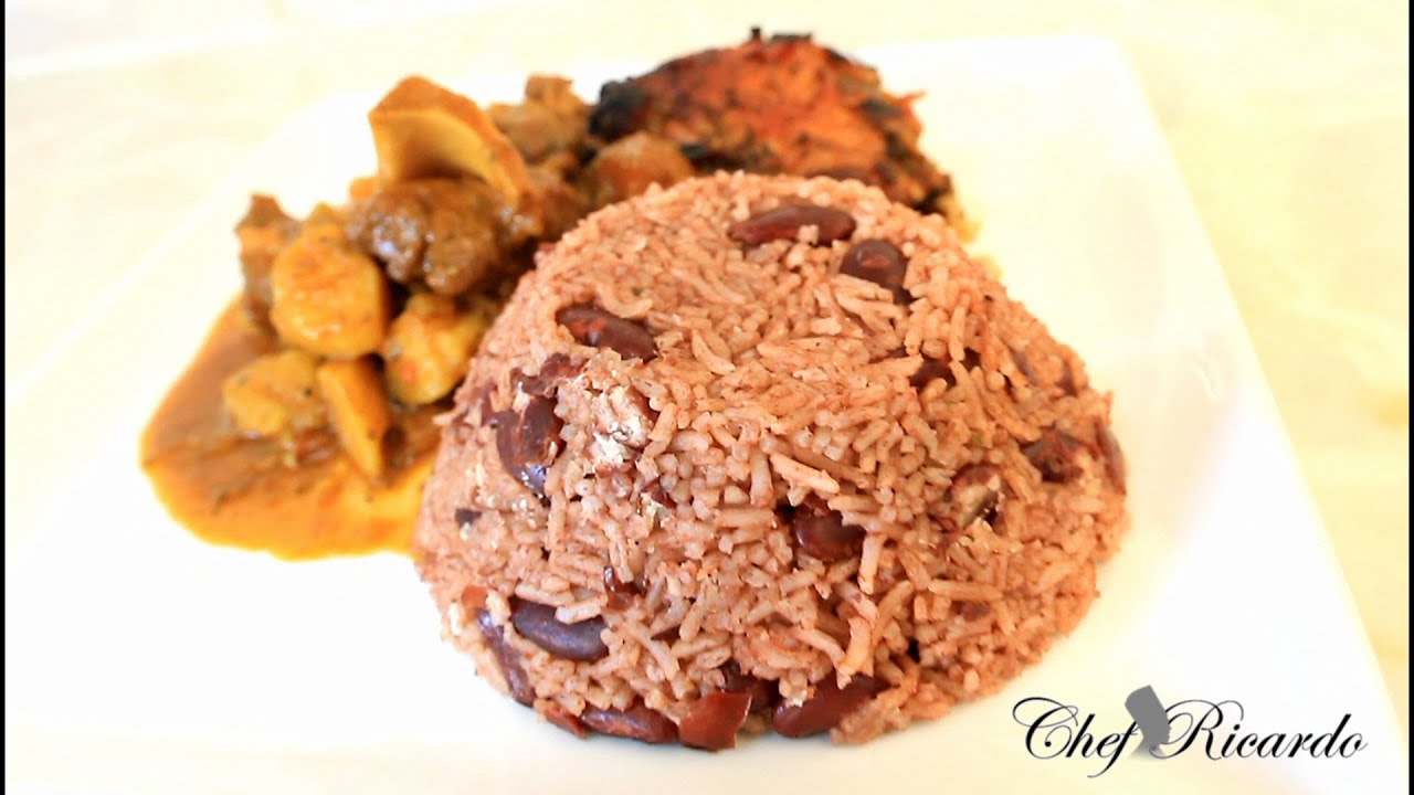 One Of The Best Jamaican Traditional Rice And Peas Served With Curried Oxtail | Chef Ricardo Cooking