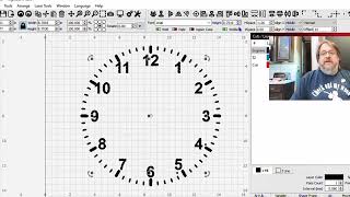 Designing a clock face in LightBurn for your laser engraving.