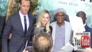 Margot Robbie, Alexander Skarsgard and Samuel L  Jackson at the Premiere Of Warner Bros  Pictures' T