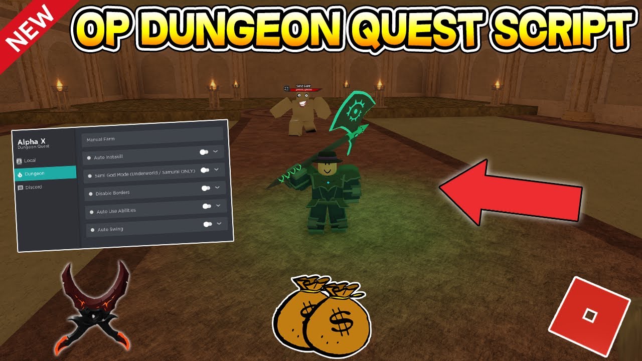 New Op Dungeon Quest Gui Alpha X Hub Roblox Youtube - roblox uncopylocked dungeon