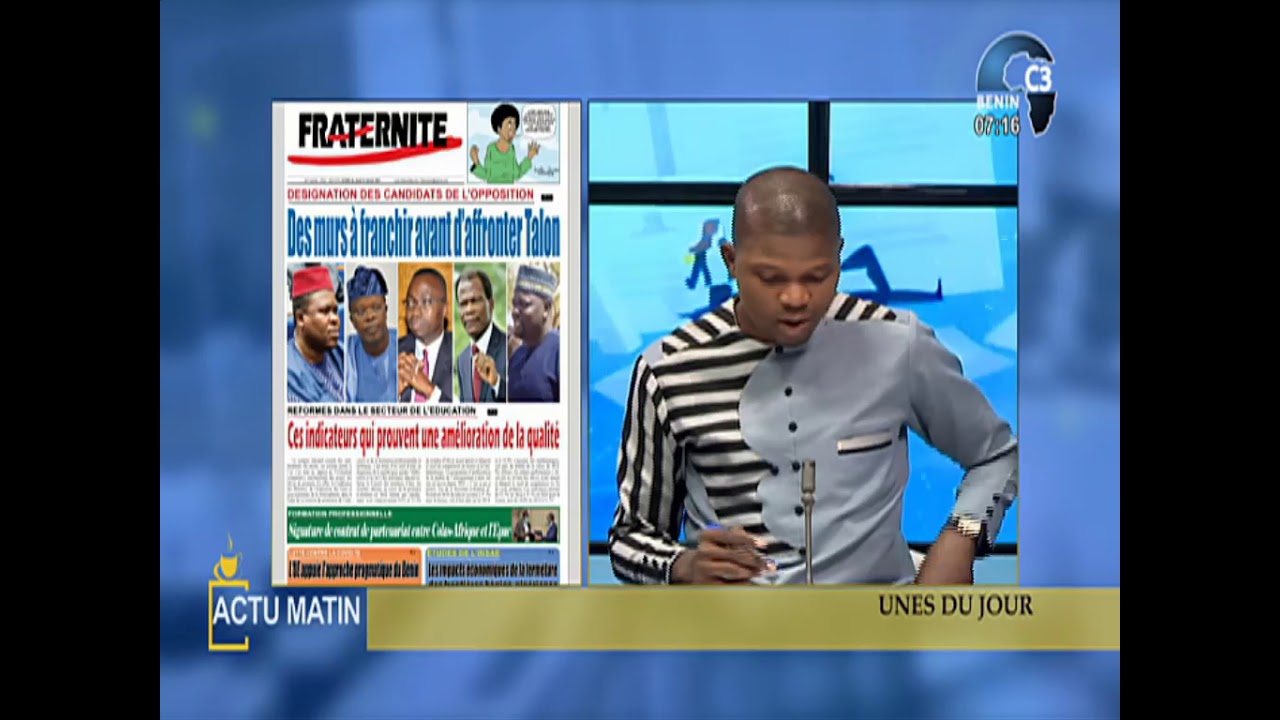 CANAL3-BENIN : Intégralité Actu Matin du Jeudi 21 Janvier 2021