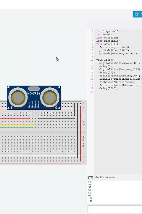 Sensor ultrasonido HC SR04 en Tinkercad - YouTube