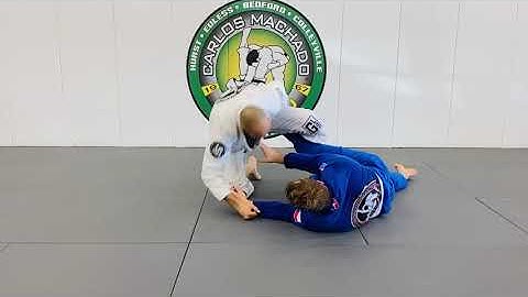Collar Sleeve to De La Riva Push Sweep by www.GregHamiltonBJJ.com