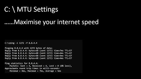 Faster Internet by changing MTU Size
