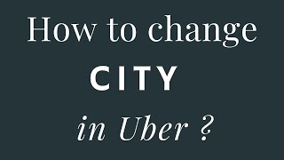 @eyeoftech Change or switch your city on Uber, driver app se city change karnay ka Tarika. screenshot 2