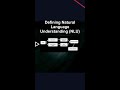 Defining Natural Language Understanding (NLU) #ai #artificialintelligence #machinelearning #aiagent