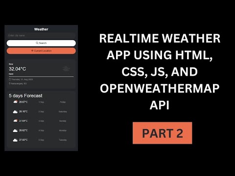Realtime Weather App | HTML, CSS, JS | P2 | Designing Left Section