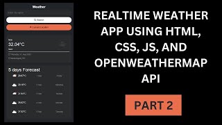 Realtime Weather App | HTML, CSS, JS | P2 | Designing Left Section