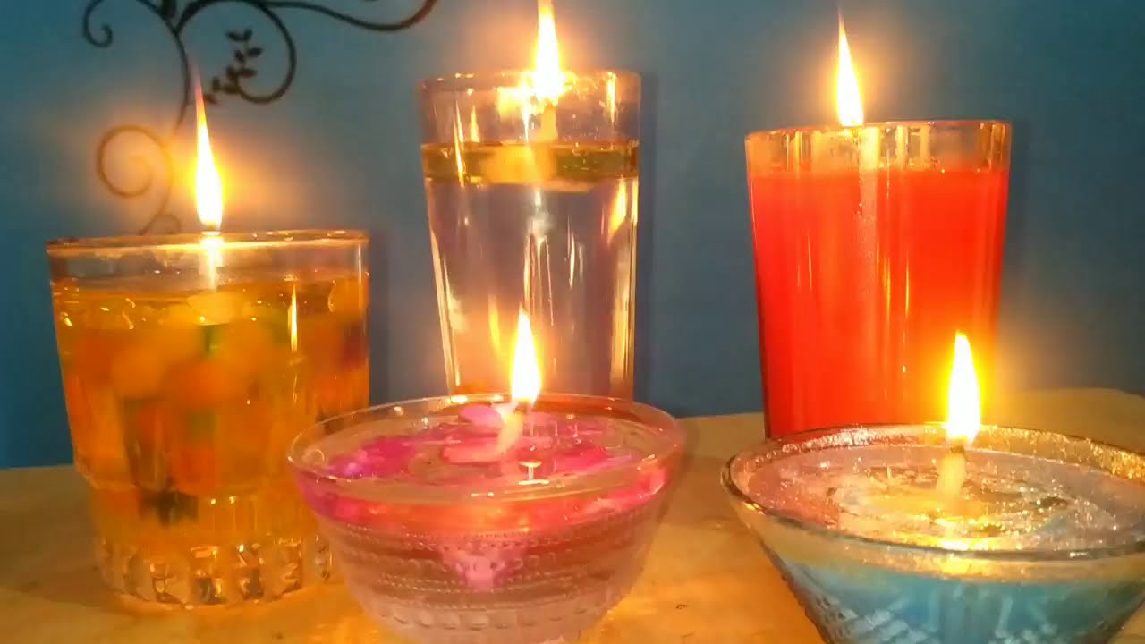 Diwali water candle4 easy candle making at home Water candle making