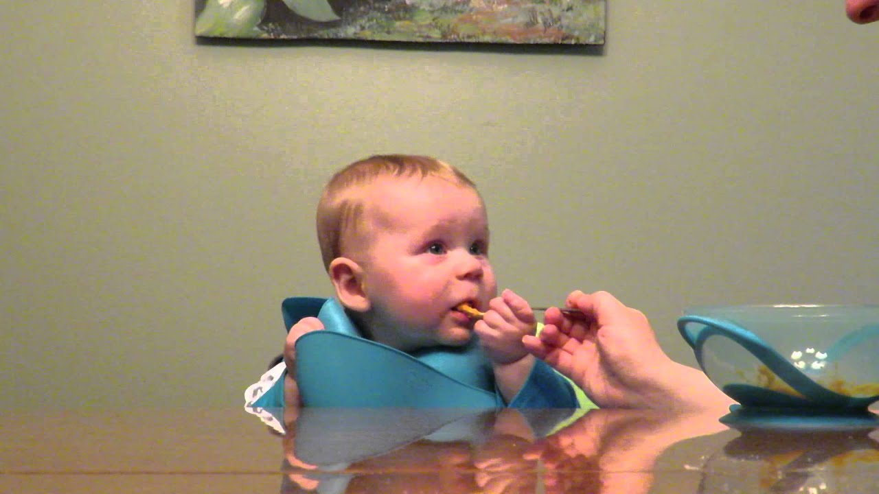 Baby Tries Sweet Potatoes YouTube
