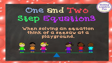 One & Two Step Equations