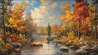 Serene Autumn River | Stunning Fall Landscape Screensaver for Relaxation & Peaceful Ambiance
