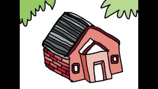 How To Draw a 3D House (For Kids)
