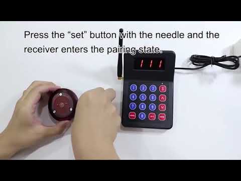 how to use T119----wireless queue paging calling system restaurant pager