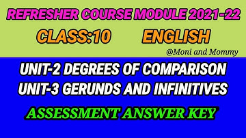 10th std/Refresher course English/2.Degrees of Comparison/3.Gerunds and Infinitives/AssessmentAnswer