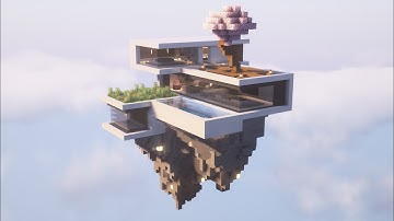 Minecraft | Modern Floating House (Relaxing Tutorial)