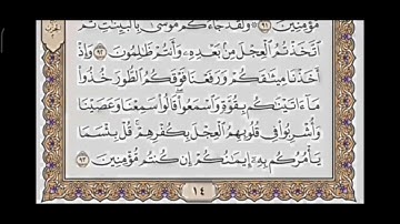 صفحة 14 من القرآن الكريم مكررة 10 مرات بصوت الشيخ فارس عباد