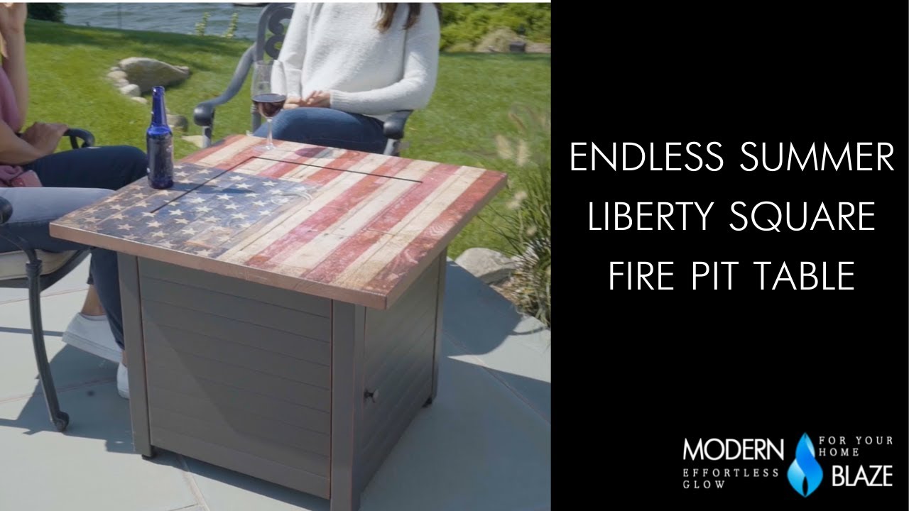Endless Summer Liberty Square LP Fire Pit Table