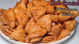 Mini Samosa Mathri Holi Special Mini Masala Samosa Namkin Khasta Crispy Layered Samosa Mathri