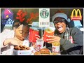 ORDERING WHAT THE PERSON IN FRONT OF US ORDERS | DRIVE THRU CHALLENGE Ft. @allofdestiny