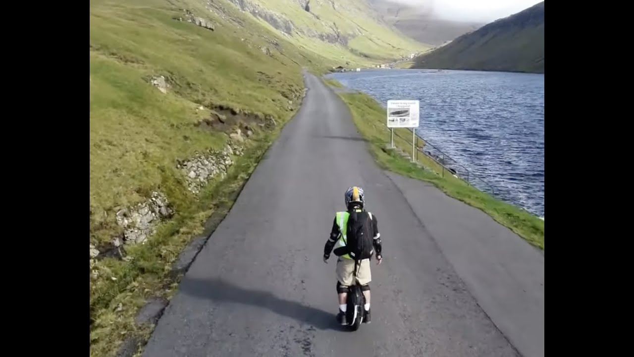 Electric Unicycle Riding in the Faroe Islands