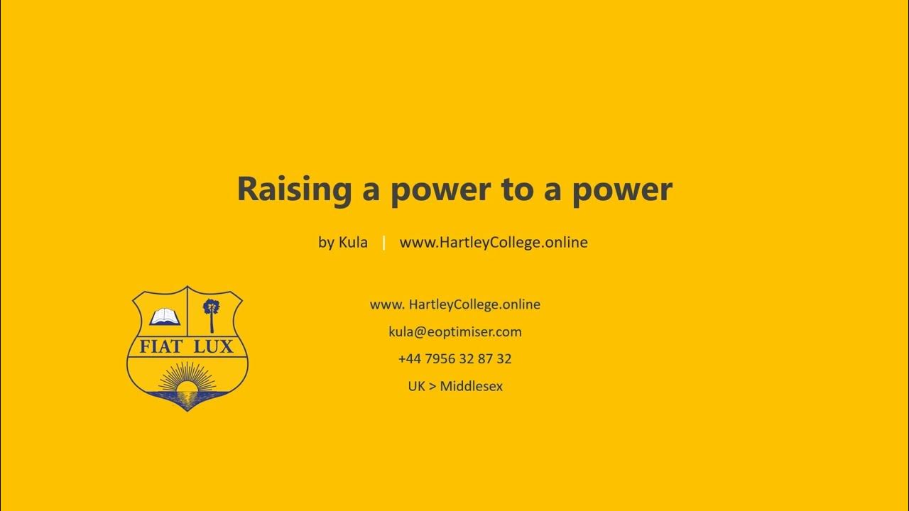 What Is Power To A Power