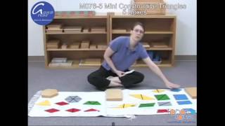 M076 5 Mini Constructive Triangles 5 Boxes - Bộ các hình tam giác cỡ |Giáo cụ Montessori nhỏ