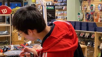 Time Lapse: How to String a Yonex Nanoray I Speed Badminton Racquet