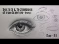 Secrets and techniques of eye drawing for beginners  step by step  day  61  part  1
