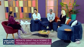 Renate Graf , Nicolas Ferreira & Dienis - BAND TV - AO VIVO - BRASIL - Fala Exposição MAC - Niterói