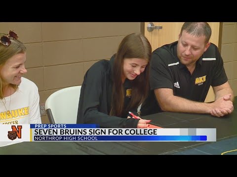 Seven seniors at Northrop High School sign to play sports in college on 11/8/23