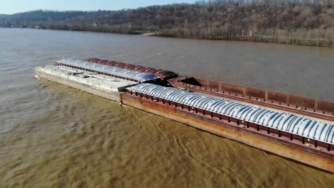 houseboats for sale near me River Barges in Louisville. Ohio River Barge caught by Mavic Air 4k.