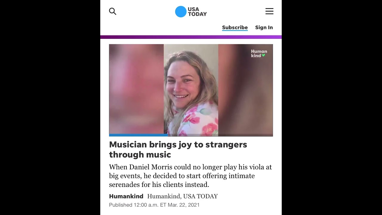 USA Today Feature: Daniel Morris Music