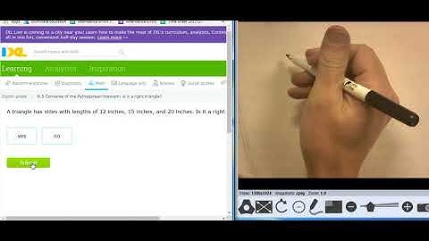 IXL 8th R.5 Converse of the Pythagorean theorem is it a right triangle (v18.1a)