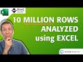 10 Million Rows of data Analyzed using Excel's Data Model