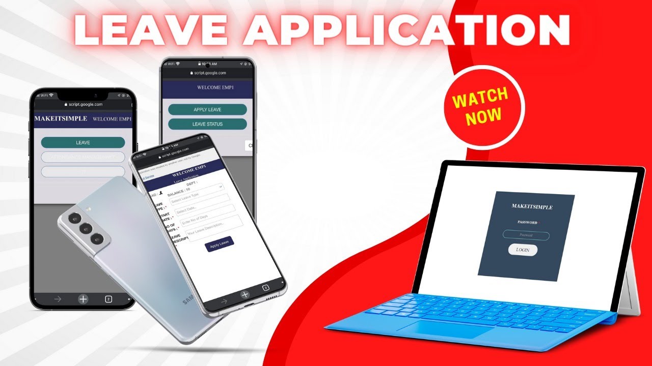 Web Form Based Leave App System | Two Level Approval System | WhatsApp ...