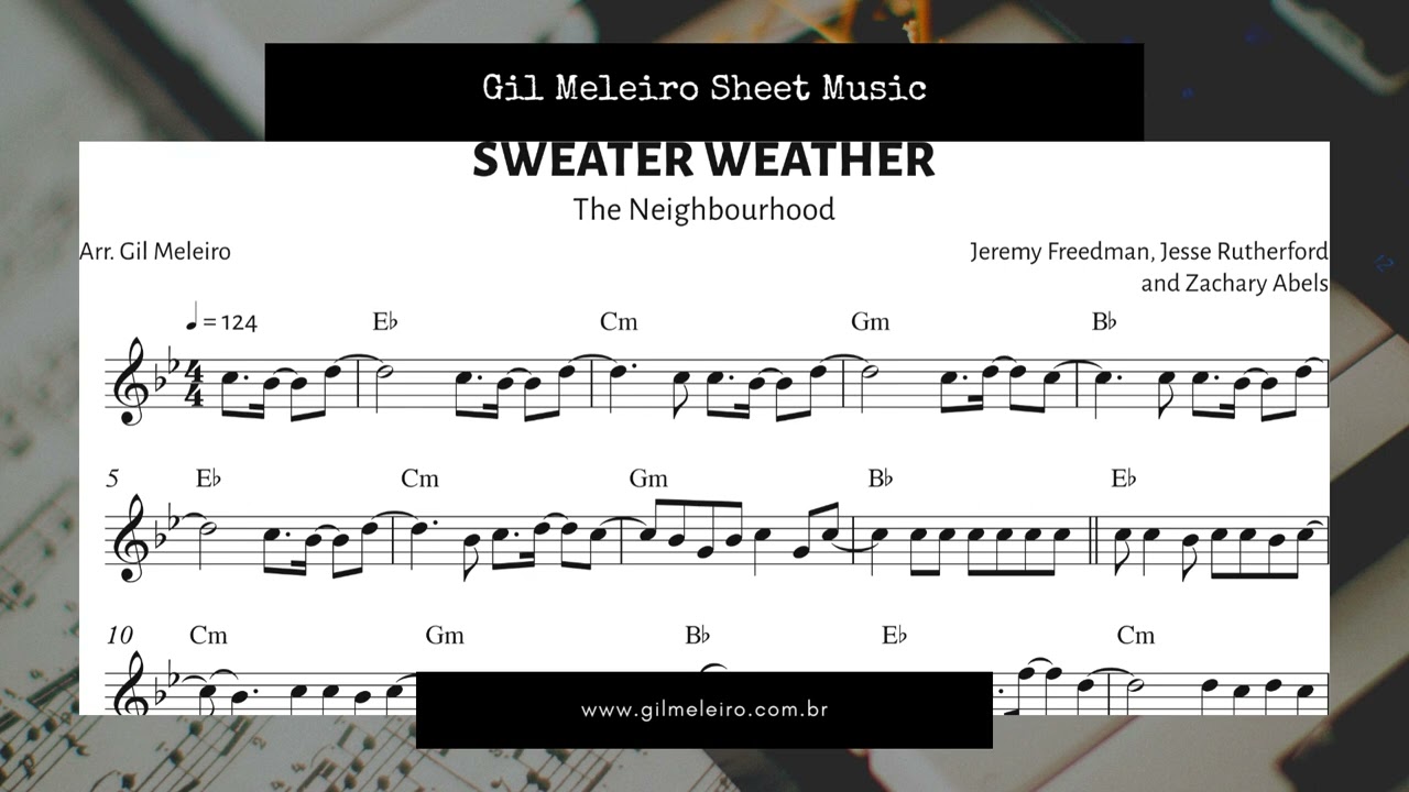 The Neighbourhood-Sweater Weather Free Sheet Music PDF for Piano