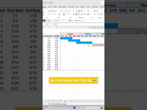 How to create a Gantt chart in Excel. 👀