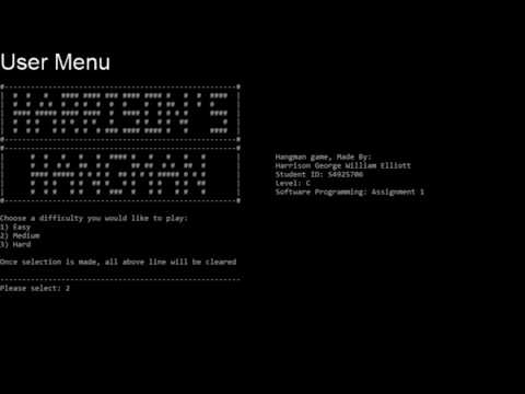 Software Programming Assignment - Harrison Elliott - C++ Coding