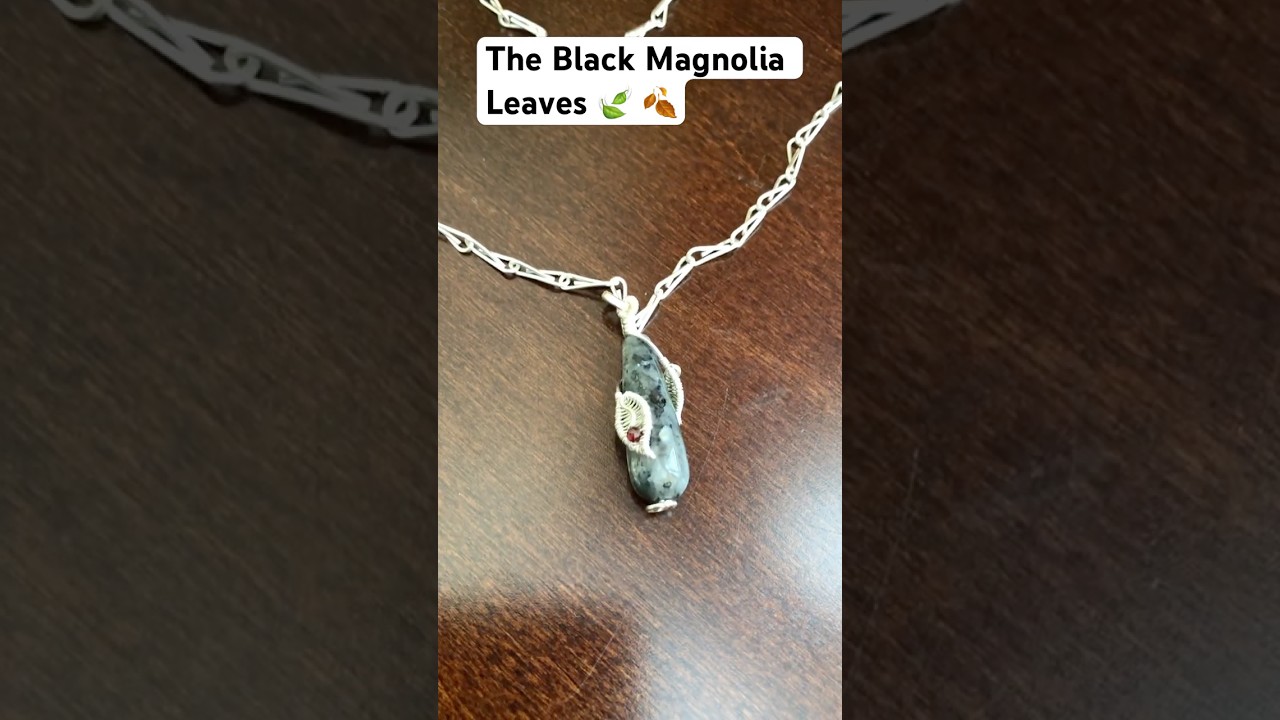 Black Magnolia Leaf Pendant | Classic & Easy DIY Gemstone Wrap Jewelry 