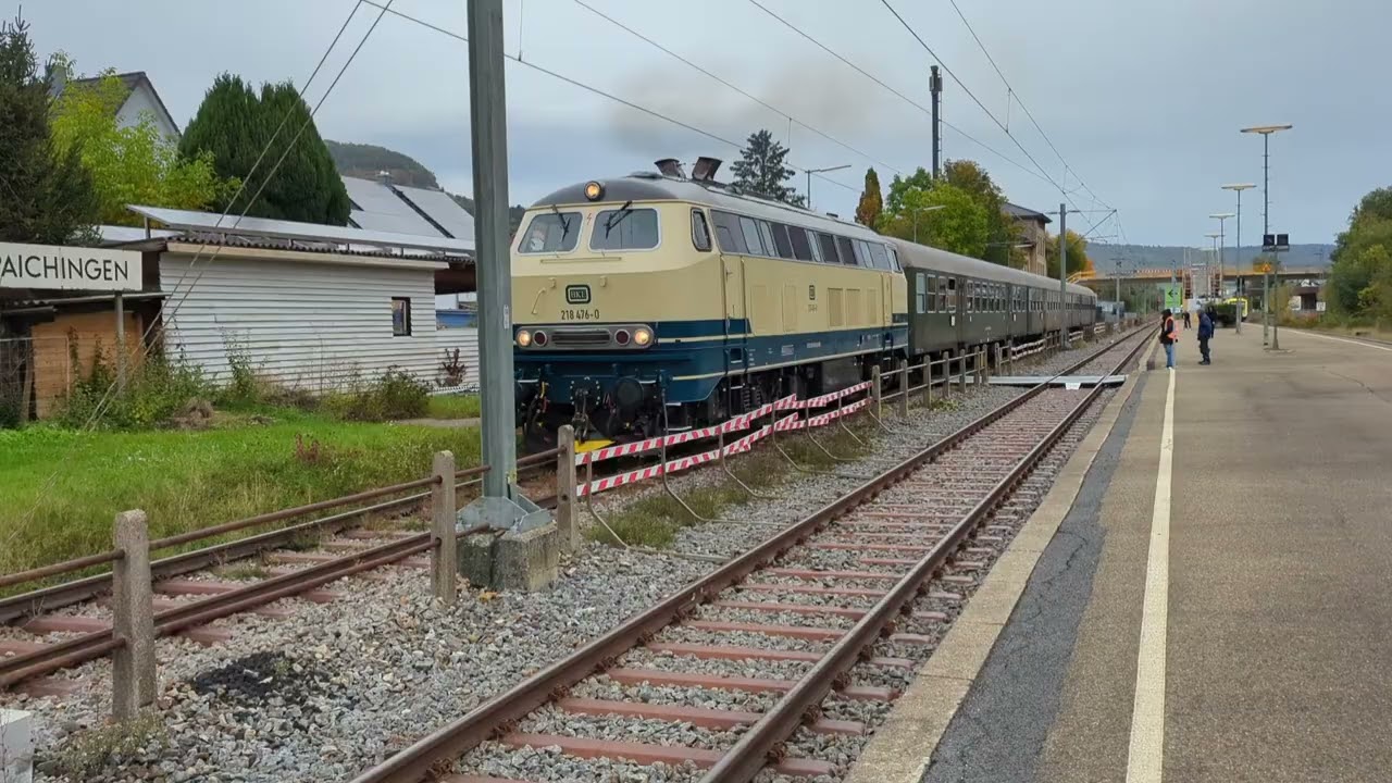 218 476-0 im Einsatz bei den 15. Rottweiler Dampf-Tage 12/13. Oktober 2024