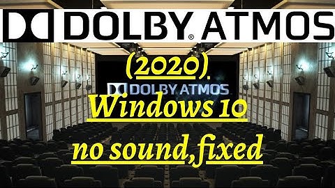|| Dolby Atmos installation (2020) and no sound fixed in windows 10 || by TechWorld.
