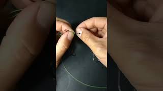 Stringing hook binding method#Tie the fishhook#fishingtips # fishing #Fishing life