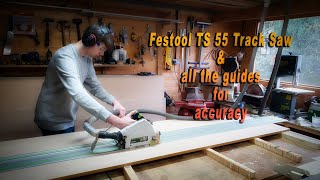 Festool TS 55 Track Saw | 1080mm + 3000mm guide rails | Angle stop FS-WA/90° | FS-PA