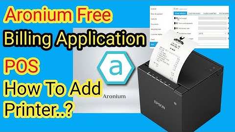 How to add printers in the Aronium POS application #thermalprinters #invoiceprinter #addprinter