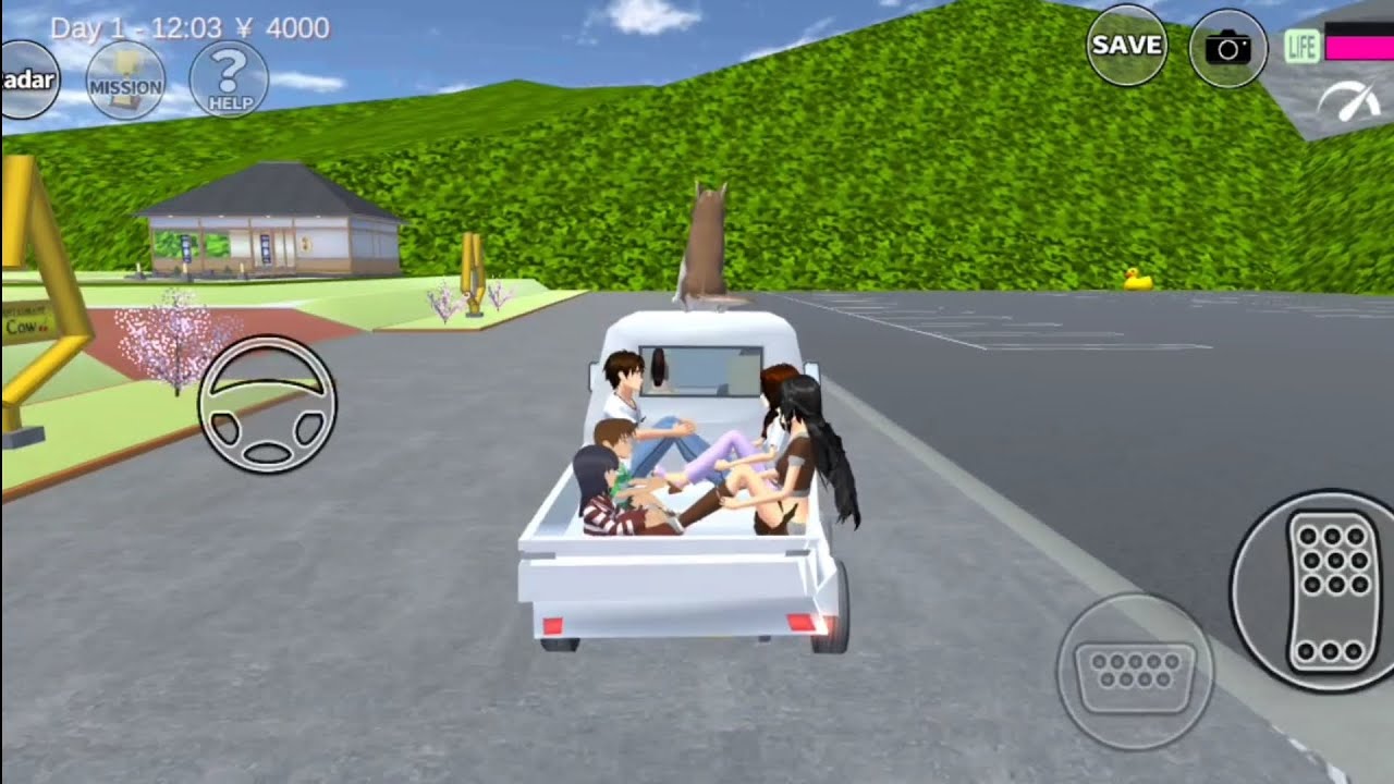 jalan jalan bareng teman teman Sakura school simulator 