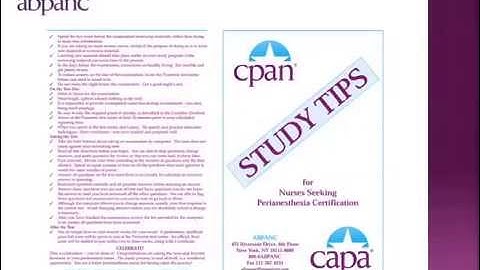 CPAN® CAPA® Test Taking Strategies