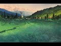 Paint a watercolor landscape with this technique