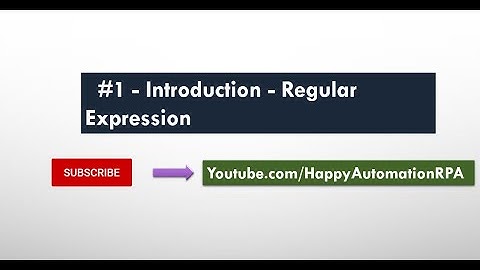 #1 - Regex Introduction